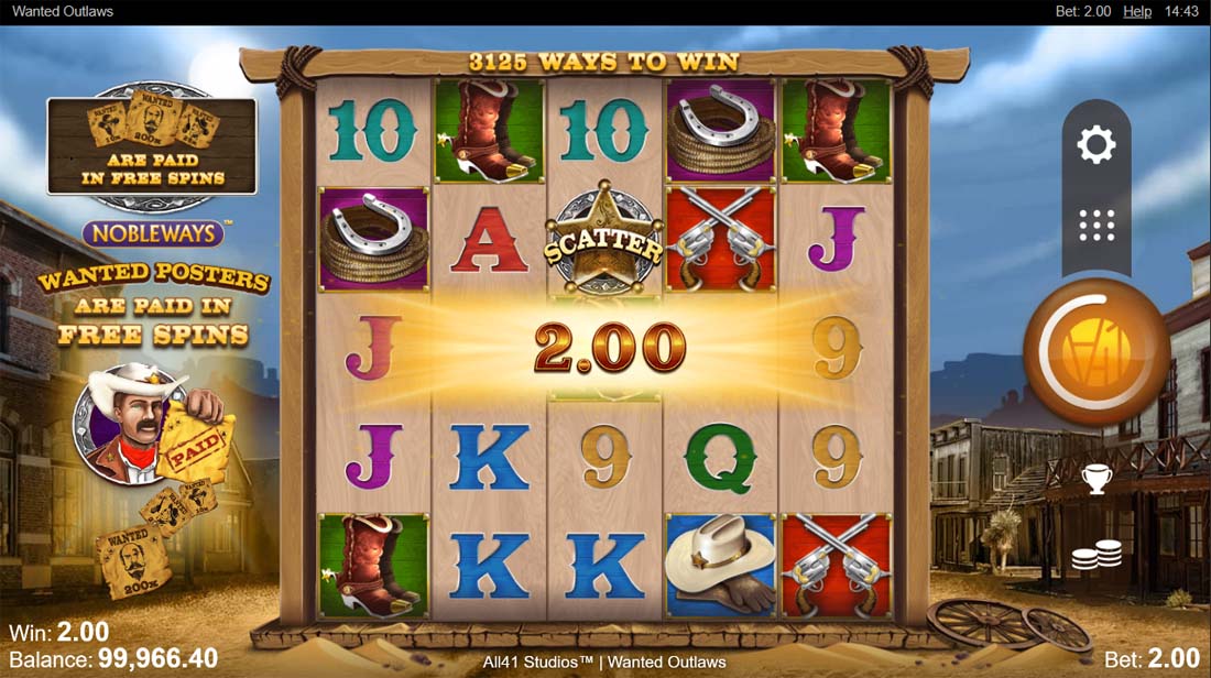 wanted dead or alive demo slot